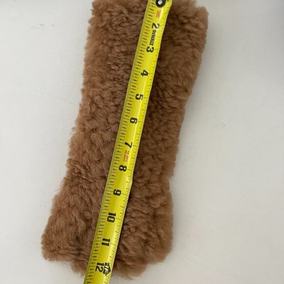 BOTTEGA VENETA Leather and Shearling Women's Gloves, Brown and Tan, 649949 - Picture 9 of 10